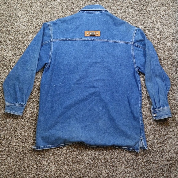 Paco Denim Jacket Mens Size M Long Sleeve Button Front Pocket Blue Cotton - Picture 9 of 13